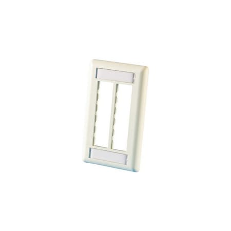 Ortronics 6-PORT FLUSH MOUNT UNLOADED, SINGLEGANG TRACJACK, WIREMOLD IVORY 40300545-99